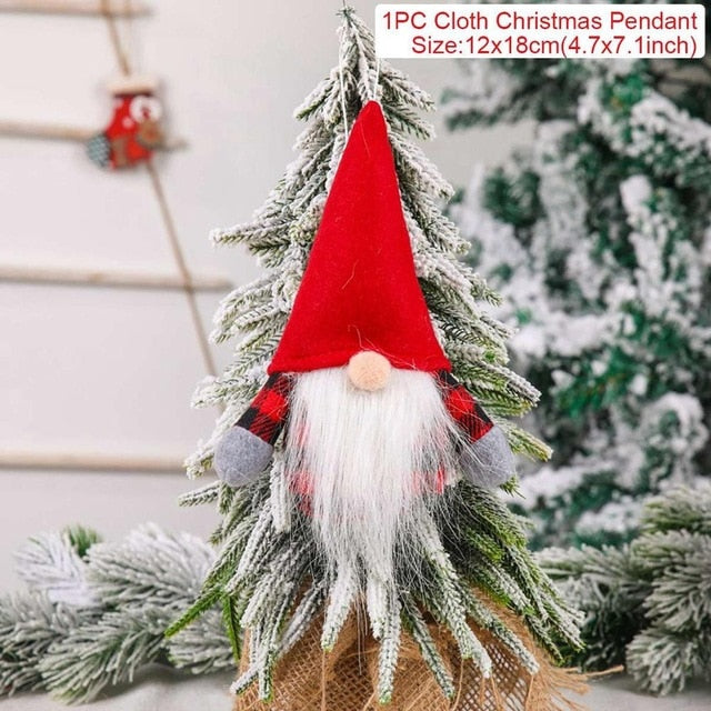Faceless Gnome Christmas Decorations, Merry Christmas Ornament